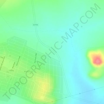 Chillasの地形図、標高、地勢
