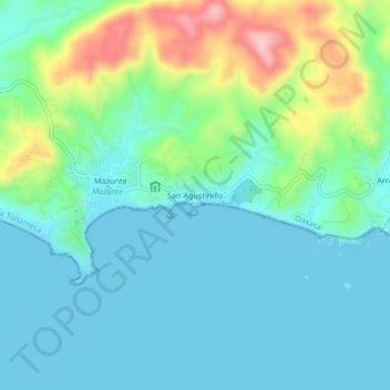 San Agustinilloの地形図、標高、地勢