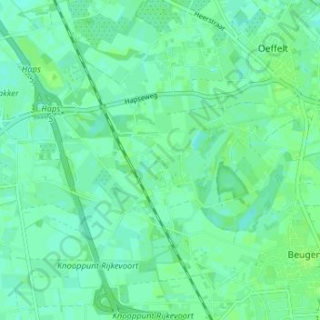 De Haartの地形図、標高、地勢