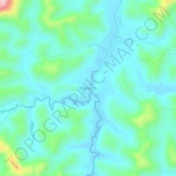 Marrecoの地形図、標高、地勢