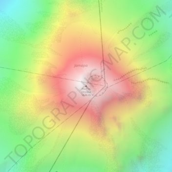 Pico de Orizabaの地形図、標高、地勢