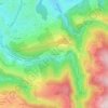 Au Bessonの地形図、標高、地勢