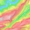 Sceutの地形図、標高、地勢