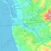 Tijuanaの地形図、標高、地勢
