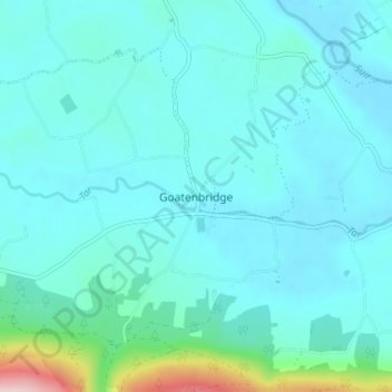 Goatenbridgeの地形図、標高、地勢