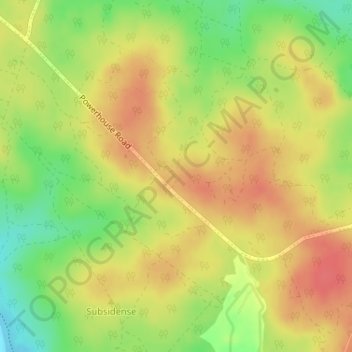 SK11の地形図、標高、地勢