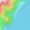 Acquaseriaの地形図、標高、地勢