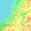 Port Elginの地形図、標高、地勢