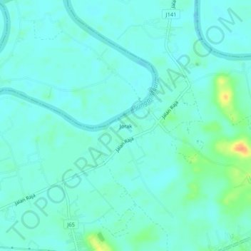 Jorakの地形図、標高、地勢