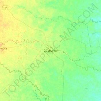 Guanaritoの地形図、標高、地勢