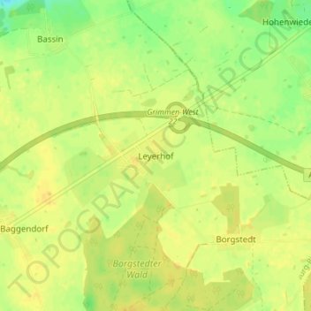 Leyerhofの地形図、標高、地勢