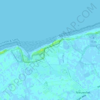 St. Pierreの地形図、標高、地勢