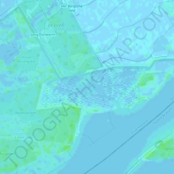 Tongplaatの地形図、標高、地勢
