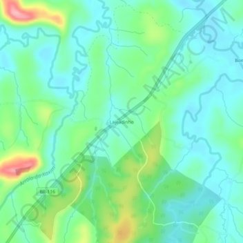 Lajeadinhoの地形図、標高、地勢