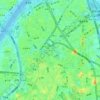 新板特區の地形図、標高、地勢