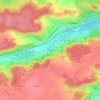 Le Pieuréの地形図、標高、地勢