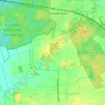 Gut Schierkeの地形図、標高、地勢