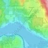 Iocoの地形図、標高、地勢