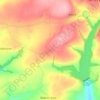 Woodstockの地形図、標高、地勢