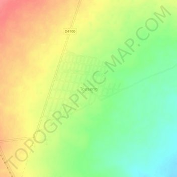 Toosengの地形図、標高、地勢