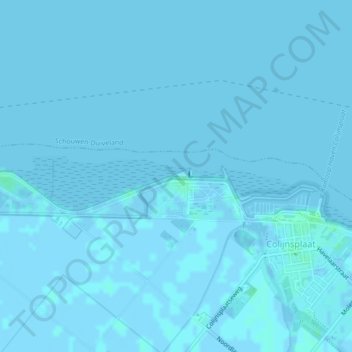 Orisantの地形図、標高、地勢