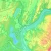 Millvilleの地形図、標高、地勢