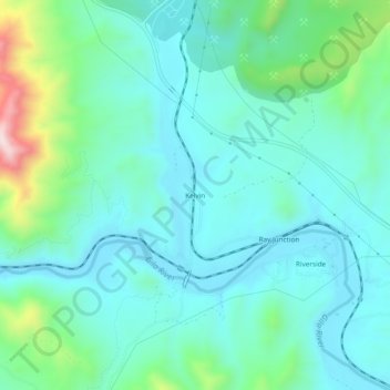 Kelvinの地形図、標高、地勢