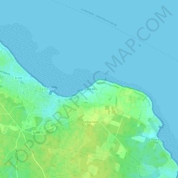 Le Maraisの地形図、標高、地勢