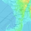 Manilaの地形図、標高、地勢