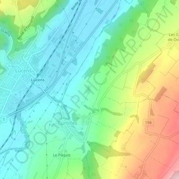 En Carmetの地形図、標高、地勢