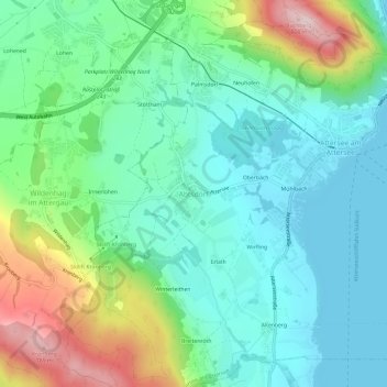 Abtsdorfの地形図、標高、地勢
