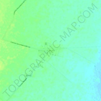 Gahanの地形図、標高、地勢