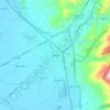 Folignoの地形図、標高、地勢