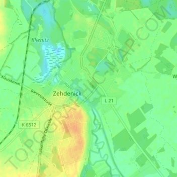 Kampの地形図、標高、地勢
