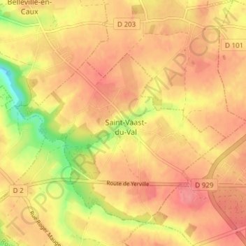 Hameau de Glatignyの地形図、標高、地勢