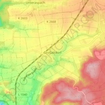 Großaltdorfの地形図、標高、地勢
