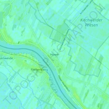 Howeの地形図、標高、地勢