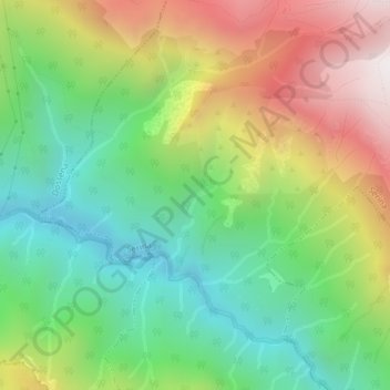Costa di Carpenの地形図、標高、地勢