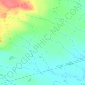 Burin Peninsulaの地形図、標高、地勢