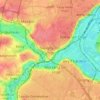 Savigny-sur-Orgeの地形図、標高、地勢