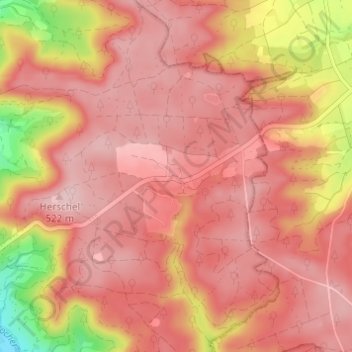 Winzenweilerの地形図、標高、地勢
