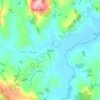 Raposoの地形図、標高、地勢