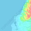 Asturiasの地形図、標高、地勢