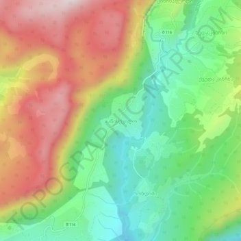 Satsiskviloの地形図、標高、地勢