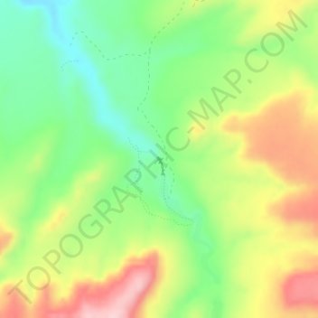 Upper Antelope Canyonの地形図、標高、地勢
