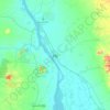 モンユワの地形図、標高、地勢