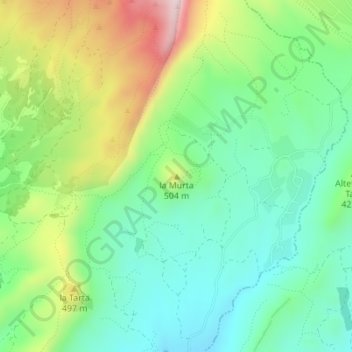 la Murtaの地形図、標高、地勢