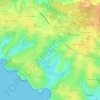 Le Pré Couilleの地形図、標高、地勢