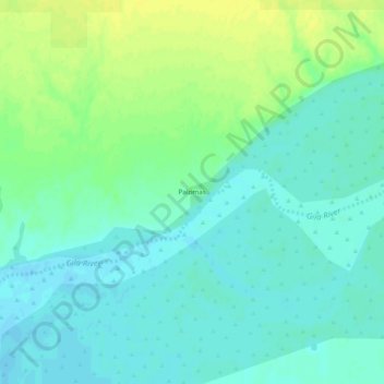 Palomasの地形図、標高、地勢