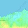 Kerfissienの地形図、標高、地勢